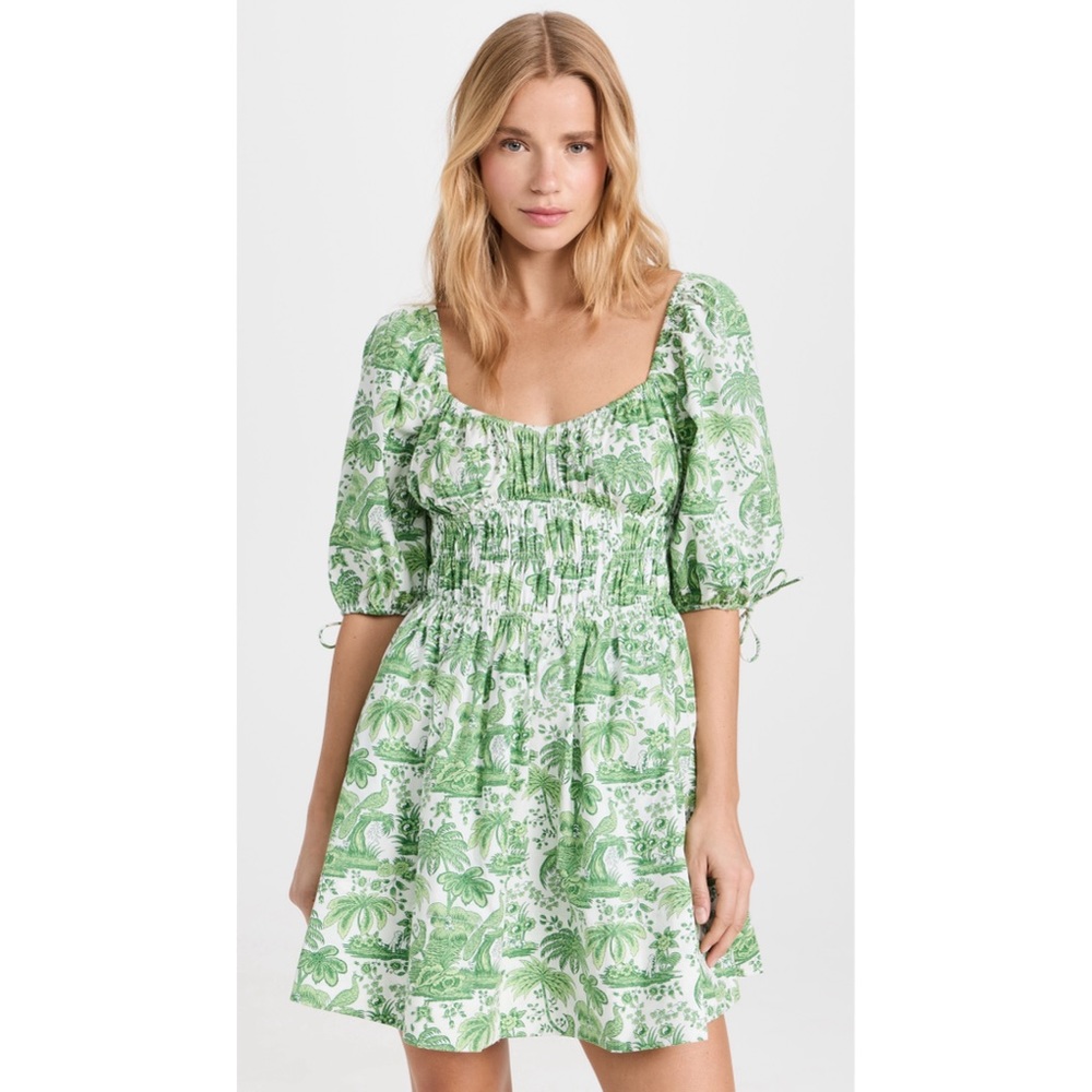 NWT STAUD Mini Faye Dress in Clover Toile